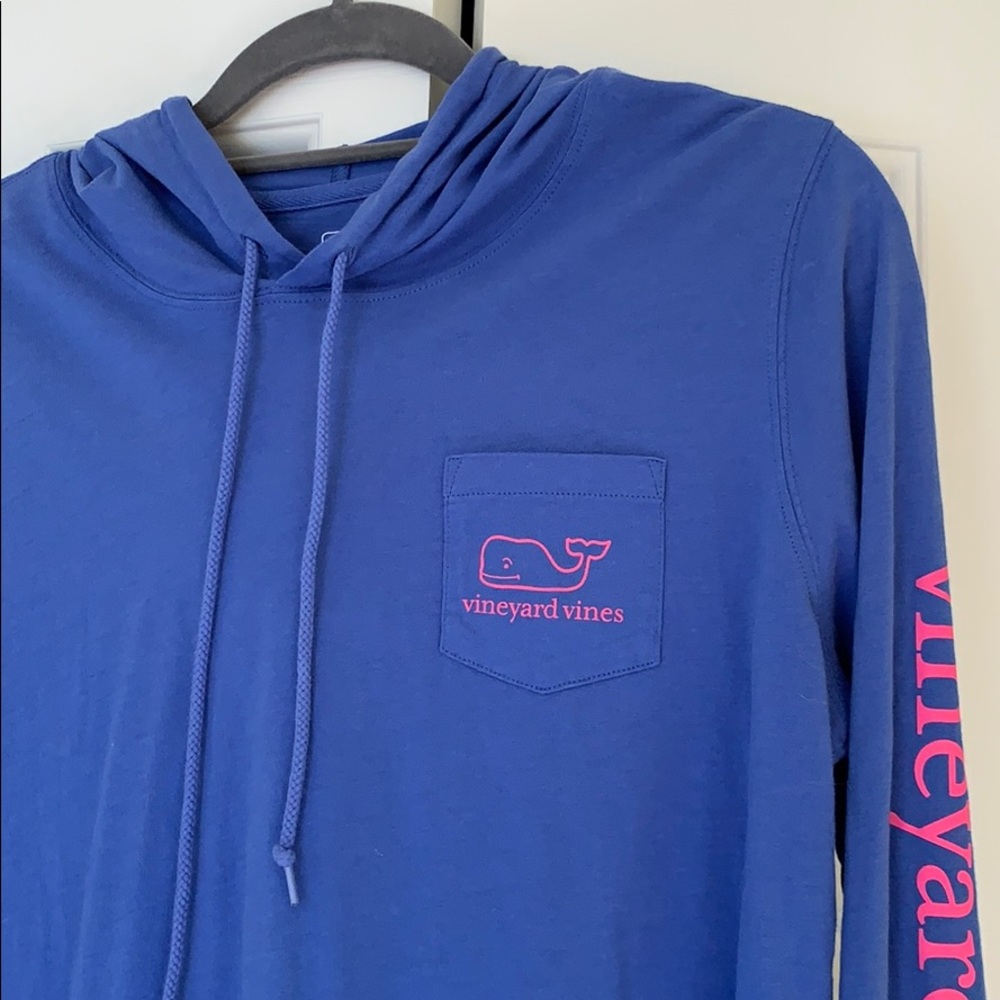 vineyard vines long sleeve hooded cotton shirt